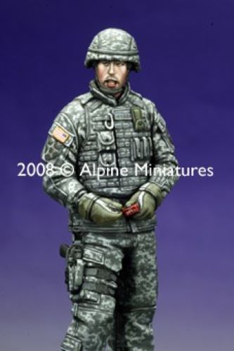 ALPINE MINIATURES 1:35 SET 35069 MODERN US AFV CREW #1  (1 FIGURE-2 HEADS)