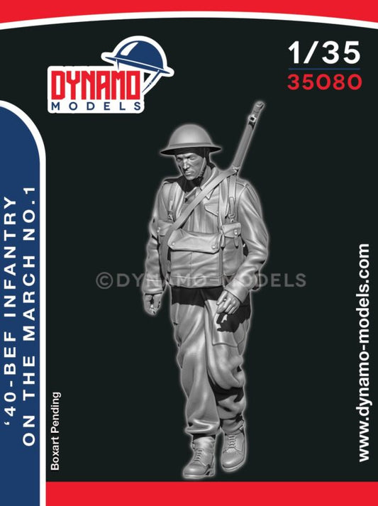 DYNAMO MODEL 35080 WWII BRITISH EXPEDITIONARY FORCE INFANTRY ON THE MARCH NO.  1