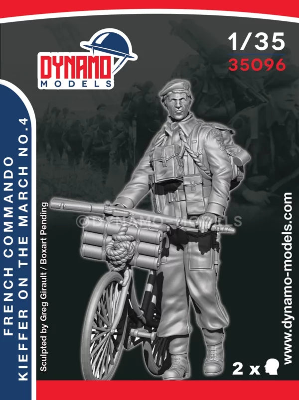 DYNAMO MODEL 35096 WWII FRENCH COMMANDO KIEFFER ON THE MARCH NO. 4 KIT