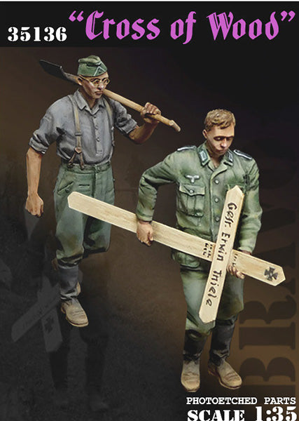 BRAVO*6 35136 WORLD WAR II GERMAN SOLDIERS "CROSS OF WOOD"  (2 FIGURES)