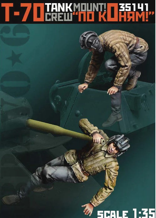 BRAVO *6 35141 WORLD WAR II SOVIET SOLDIERS T-70 CREW MOUNT (2 FIGURES)