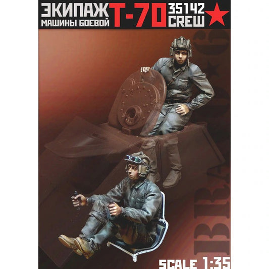 BRAVO *6 35142 WORLD WAR II SOVIET SOLDIERS SUMMER UNIFORM T-70 CREW (2 FIGURES)