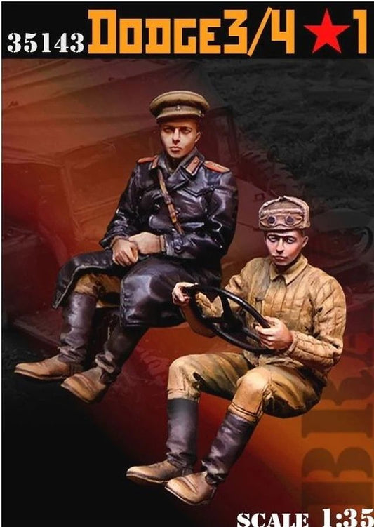 BRAVO *6 35143 WORLD WAR II RUSSIAN RKKA DODGE 3/4 CREW (1)  (2 FIGURES)