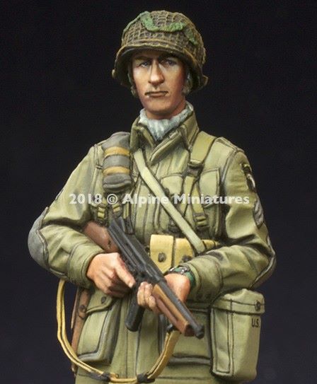 ALPINE MINIATURES 1:35 SET 35250 WWII US 101ST AIRBORNE NCO (1 FIGURE-2 HEADS)