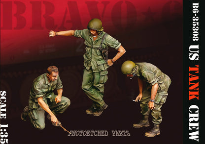 BRAVO *6 35308 VIETNAM WAR U.S. TANK CREW PHOTOETCHED (3 FIGURES)