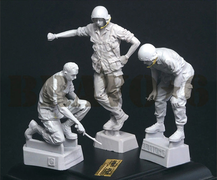 BRAVO *6 35308 VIETNAM WAR U.S. TANK CREW PHOTOETCHED (3 FIGURES)