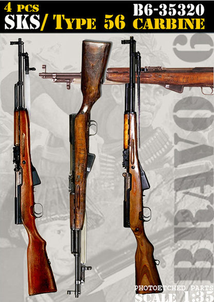 BRAVO *6 35320 VIETNAM WAR SKS / TYPE 56 CARBINE PHOTOETCHED- 4 PIECES