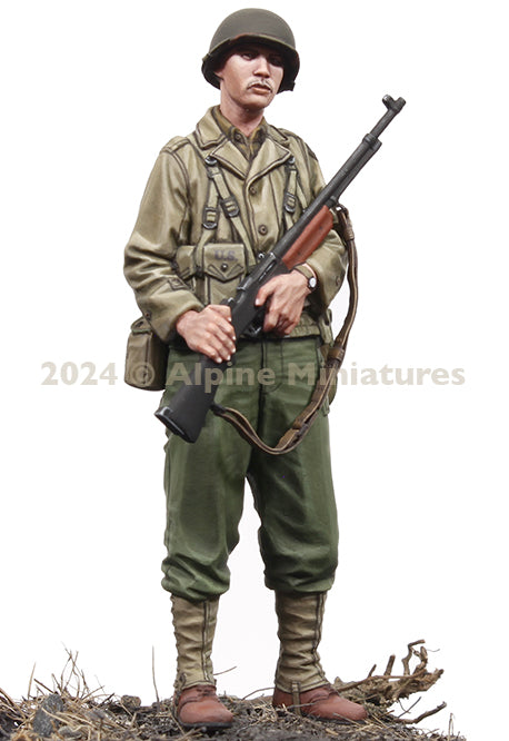 ALPINE MINIATURES 1:35 SET 35321 WWII US BAR GUNNER 2ND ID (1 FIGURE/ 2 HEADS)