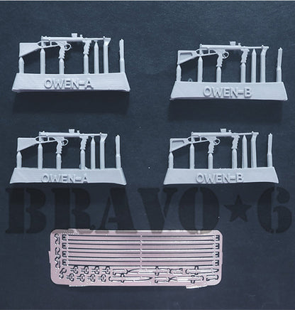 BRAVO *6 35326 VIETNAM WAR OWEN SMG-PHOTOETCHED- 4 PIECES