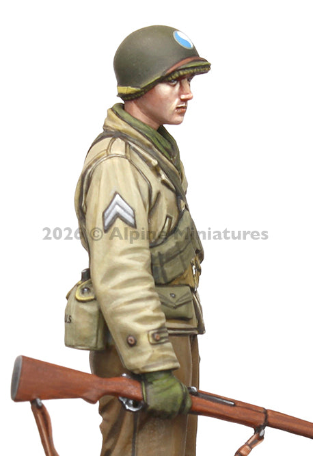 ALPINE MINIATURES 1:35 SET 35333 WWII US INFANTRY CORPORAL (1 FIGURE-2 HEADS)