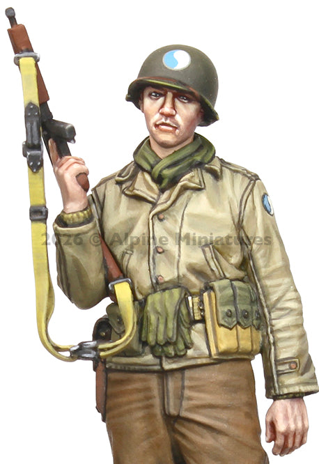 ALPINE MINIATURES 1:35 SET 35334 WWII US INFANTRY OFFICER (1 FIGURE-2 HEADS)