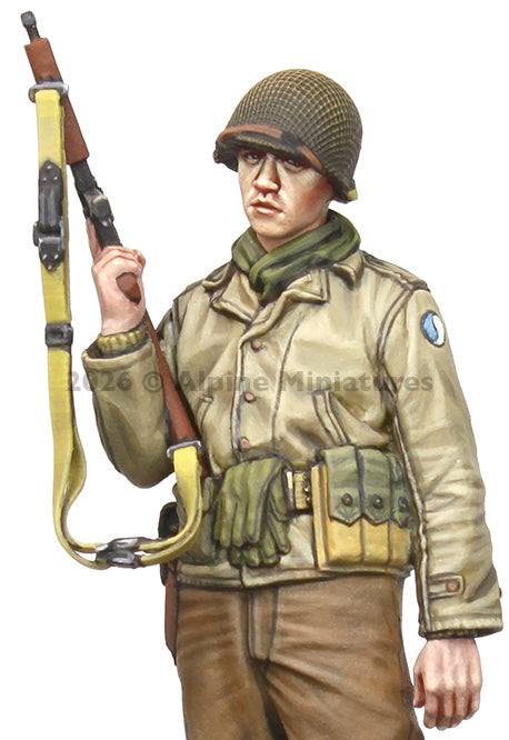 ALPINE MINIATURES 1:35 SET 35334 WWII US INFANTRY OFFICER (1 FIGURE-2 HEADS)