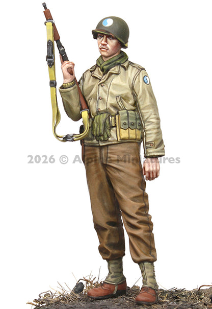 ALPINE MINIATURES 1:35 SET 35334 WWII US INFANTRY OFFICER (1 FIGURE-2 HEADS)