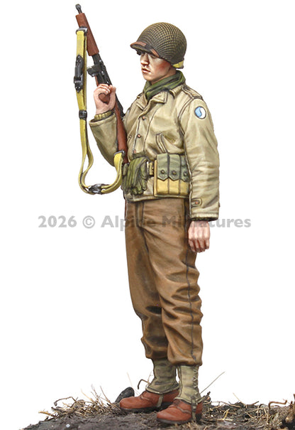 ALPINE MINIATURES 1:35 SET 35334 WWII US INFANTRY OFFICER (1 FIGURE-2 HEADS)