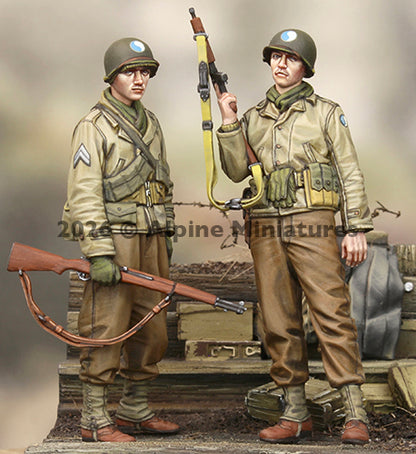 ALPINE MINIATURES 1:35 SET 35335 WWII US 29th INFANTRY DIVISION SET (2 FIGURES)
