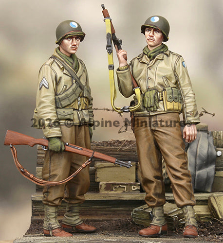 ALPINE MINIATURES 1:35 SET 35335 WWII US 29th INFANTRY DIVISION SET (2 FIGURES)