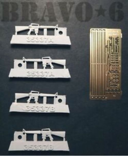 BRAVO *6 35337 VIETNAM WAR U.S. XM16E1 RIFLES PHOTOETCHED- 4 PIECES