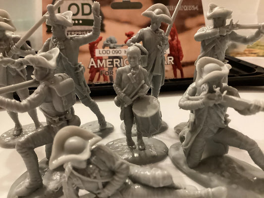 LOD Enterprises Set LOD090 HAITIAN MILITIA PLAYSET-8 FIGURES-GRAY RESIN