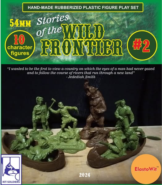 ELASTOWIT & KIT TOY SOLDIERS STORIES OF THE WILD FRONTIER #2 (54 MM) 12 PIECES