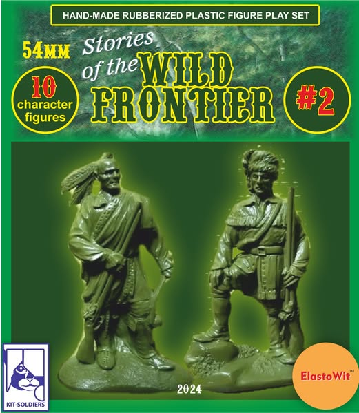ELASTOWIT & KIT TOY SOLDIERS STORIES OF THE WILD FRONTIER #2 (54 MM) 12 PIECES