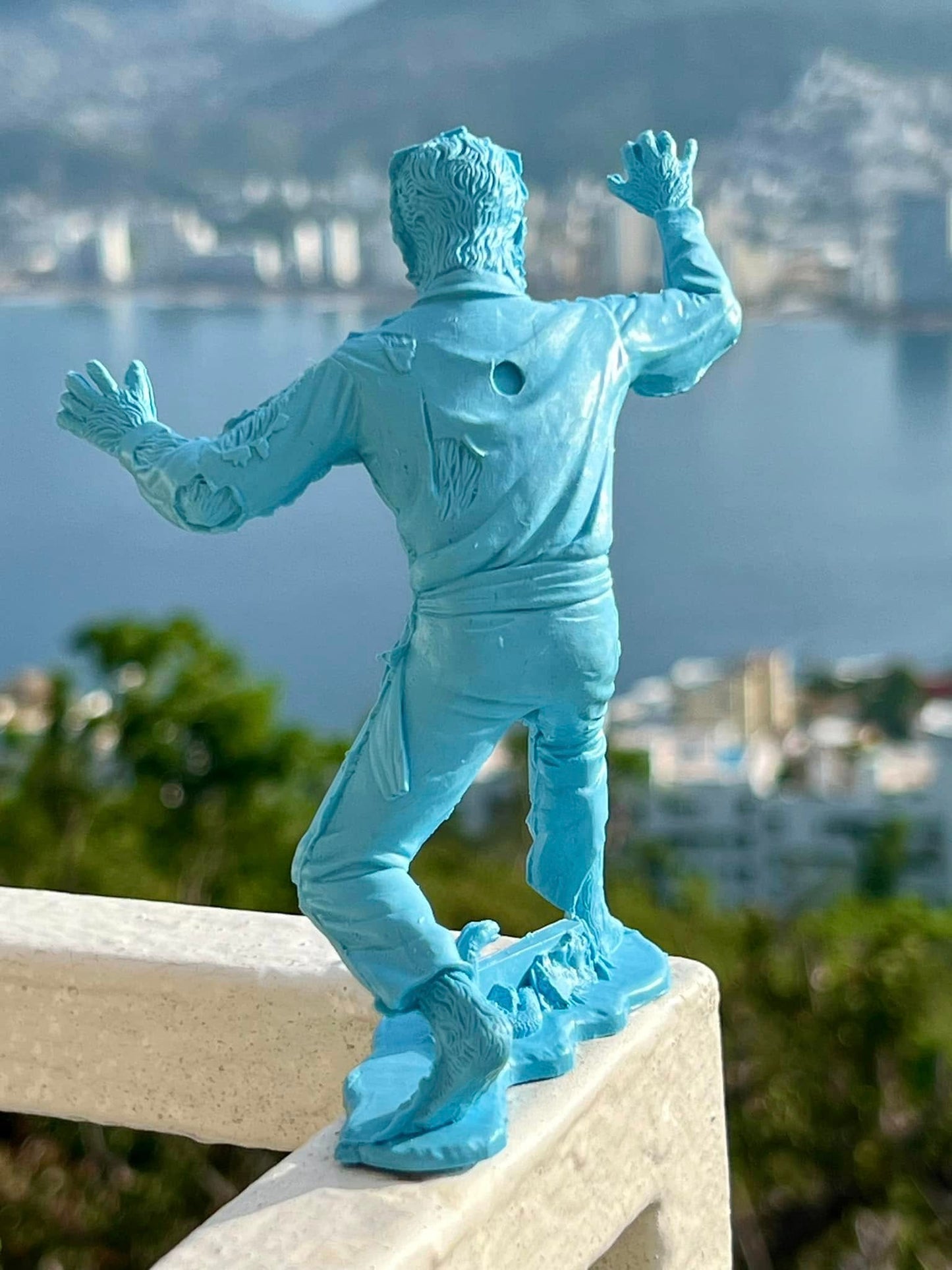 MARX TOYS RECAST 6" CLASSIC HOLLYWOOD MONSTERS- 6 FIGURE SET ( SKY BLUE)