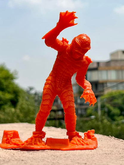 MARX TOYS RECAST 6" CLASSIC HOLLYWOOD MONSTERS- 6 FIGURE SET (ORANGE)