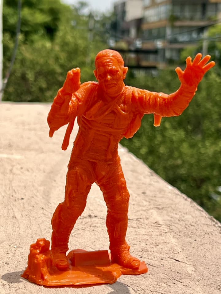 MARX TOYS RECAST 6" CLASSIC HOLLYWOOD MONSTERS- 6 FIGURE SET (ORANGE)