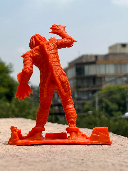 MARX TOYS RECAST 6" CLASSIC HOLLYWOOD MONSTERS- 6 FIGURE SET (ORANGE)