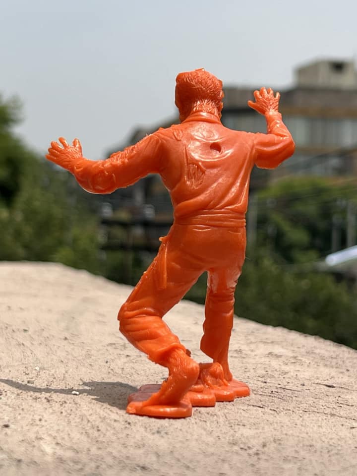 MARX TOYS RECAST 6" CLASSIC HOLLYWOOD MONSTERS- 6 FIGURE SET (ORANGE)