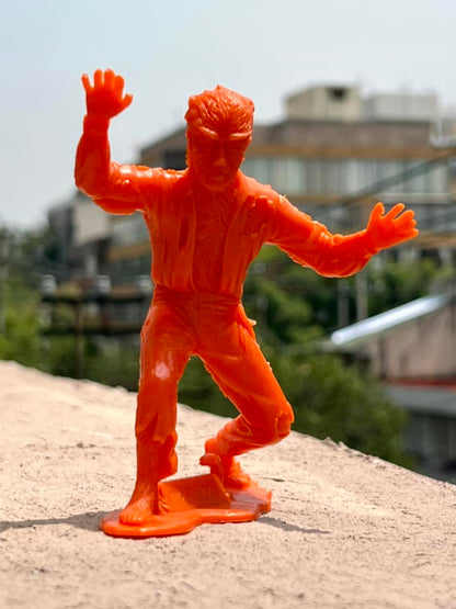 MARX TOYS RECAST 6" CLASSIC HOLLYWOOD MONSTERS- 6 FIGURE SET (ORANGE)