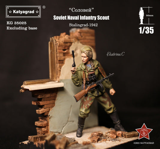KATYAGRAD MINIATURES 1:35 KG35025 RED NAVY INFANTRY SCOUT, STALINGRAD 1942