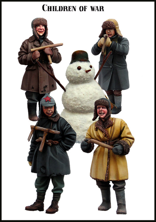 EVOLUTION MINIATURES 1:35 BIG SET-5 WWII RUSSIAN CHILDREN OF THE WAR   (5 FIGURES)