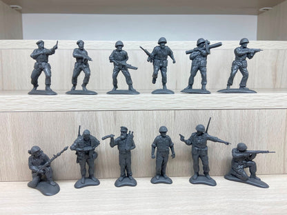 ENGINEER BASEVICH 1:32 SET 45 SIX-DAY WAR 1967 THE ISRAEL FORCES -12 FIGURES- GRAY