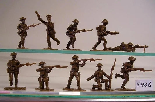 ARMIES IN PLASTIC 5406 WWI BRITISH ARMY IN STEEL HELMETS (MILITARY GREEN)