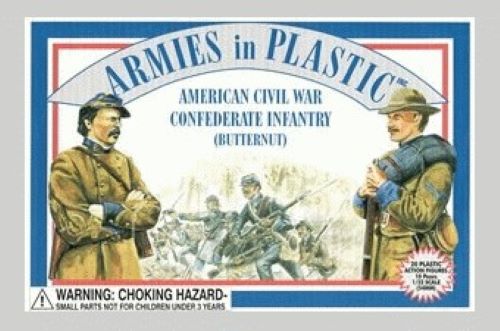 ARMIES IN PLASTIC 5412 AMERICAN CIVIL WAR CONFEDERATE INFANTRY (16 FIGURES)
