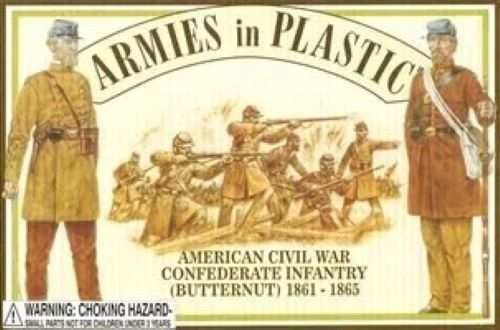 ARMIES IN PLASTIC 5461 AMERICAN CIVIL WAR CONFEDERATE INFANTRY 1861-1865