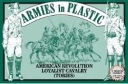 ARMIES IN PLASTIC 5472 AMERICAN REVOLUTION LOYALIST CAVALRY  (TORIES) GREEN