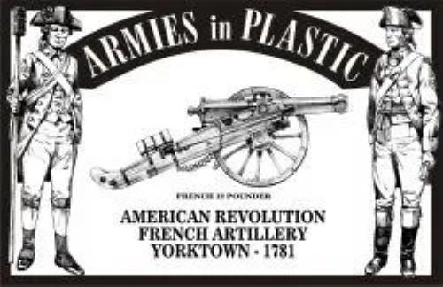 ARMIES IN PLASTIC 5481 AMERICAN REVOLUTION FRENCH ARTILLERY- 1 CANNON/5 MAN CREW