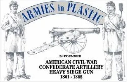 ARMIES IN PLASTIC 5501 AMERICAN CIVIL WAR CONFEDERATE ARTILLERY HEAVY SIEGE GUN