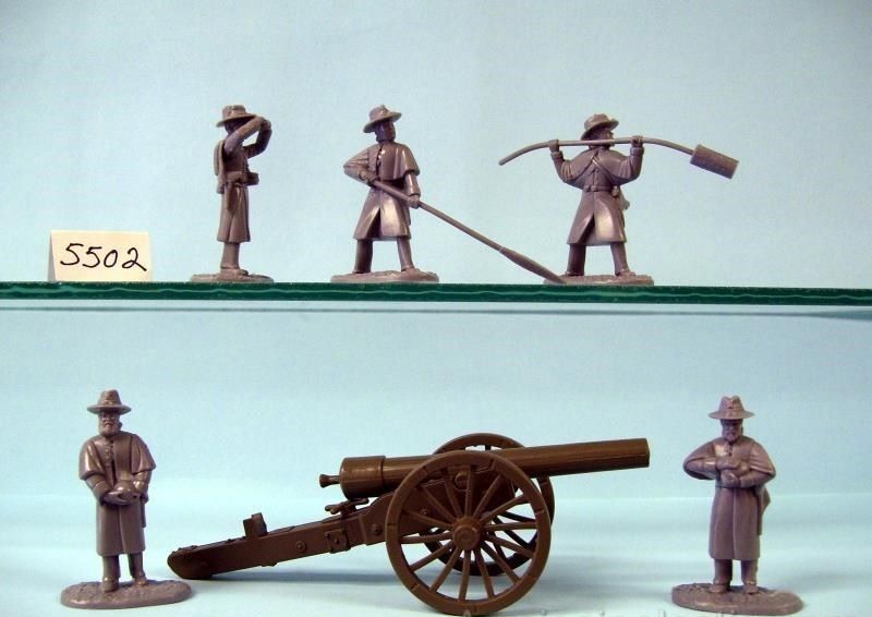 ARMIES IN PLASTIC 5502 AMERICAN CIVIL WAR CONFEDERATE ARTILLERY HEAVY SIEGE GUN