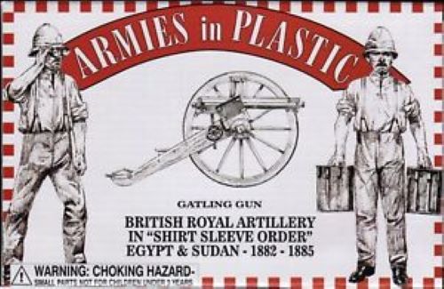 ARMIES IN PLASTIC 5555 EGYPT & SUDAN BRITISH ROYAL ARTILLERY IN "SHIRT SLEEVE"