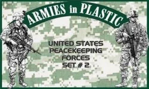 ARMIES IN PLASTIC 5581 MODERN FORCES U.S. PEACEKEEPING FORCES #2 (OD GREEN)