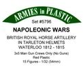 ARMIES IN PLASTIC  5795 NAPOLEONIC WARS BRITISH ROYAL ARTILLERY IN SHAKOS