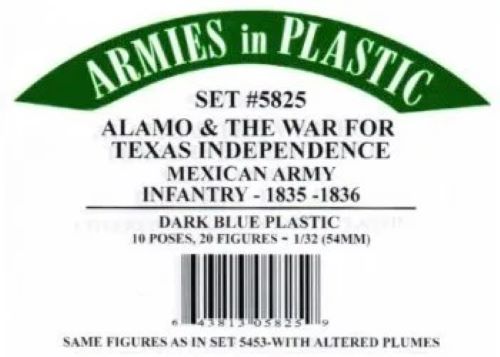 ARMIES IN PLASTIC 5825 ALAMO & WAR FOR TEXAS INDEPENDENCE MEXICAN  ARMY INFANTRY