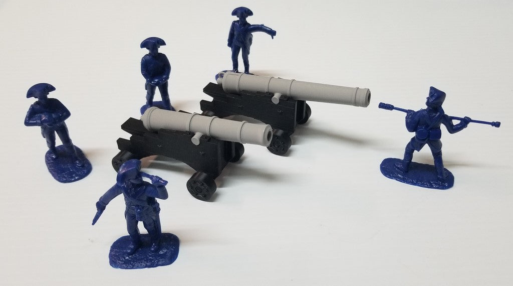 ARMIES IN PLASTIC 5959 FRENCH & INDIAN WAR "AMERICAN FORTRESS ARTILLERY" W/ CREW