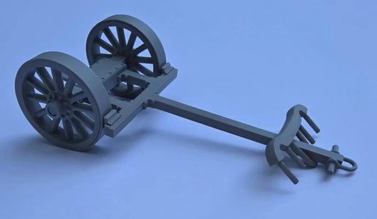 ARMIES IN PLASTIC 5992G 4.7 Naval Gun W/Limber FOR COWS W/ SPOKE WHEELS (Grey)