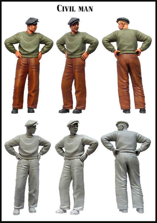 EVOLUTION MINIATURES 1:35 EM-35064 WWII CIVIL MAN (1 FIGURE)