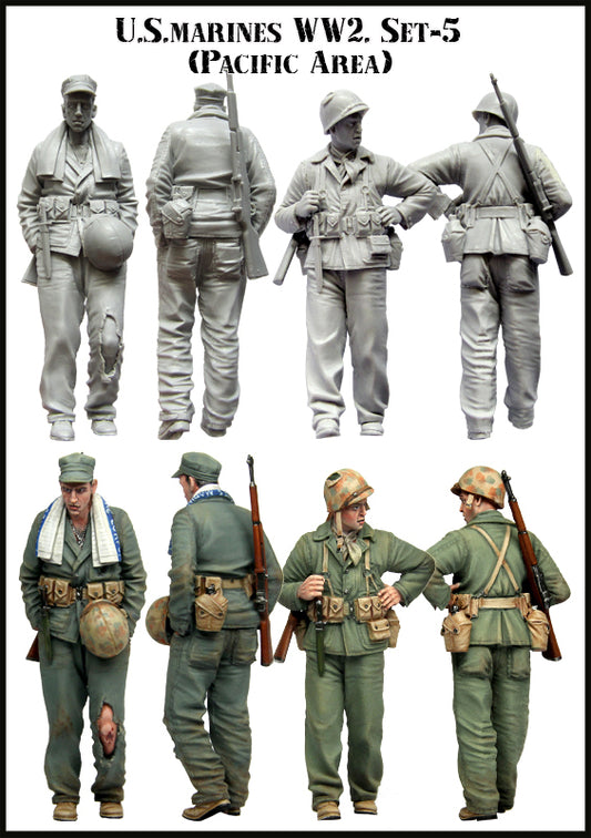 EVOLUTION MINIATURES 1:35 SET EM-35065 WWII U.S. MARINES SET 5 (PACIFIC AREA)