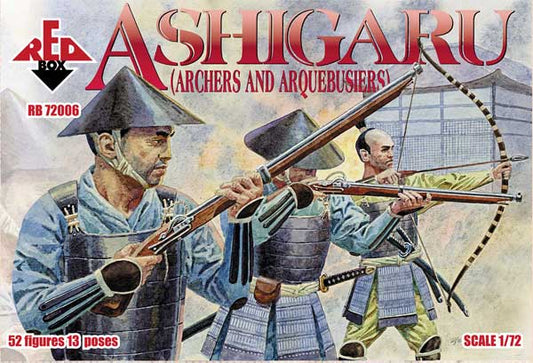 REDBOX 1:72  RB72006 MEDIEVAL JAPAN ASHIGARU (ARCHERS & ARQUEBUSIERS) 52 FIGURES