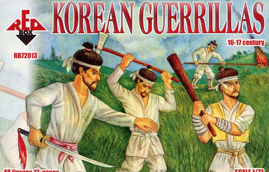 REDBOX 1:72  RB72013 16TH-17TH CENTURY KOREAN GUERRILLAS-48 FIGURES (TAN)